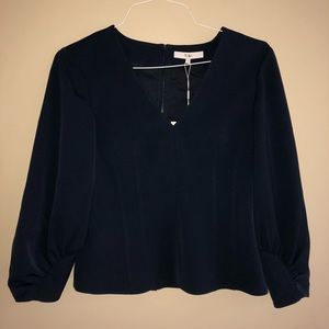 Navy Tibi Top